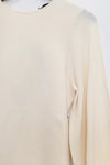 SWAYING/KNIT profile cuffed long-sleeved slim fit pullover SW24RE1T07 tooth white PS11